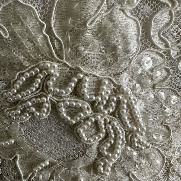 Neiman Marcus Vintage Lace Pearl Sequin Corset Bustier - Picture 10 of 11